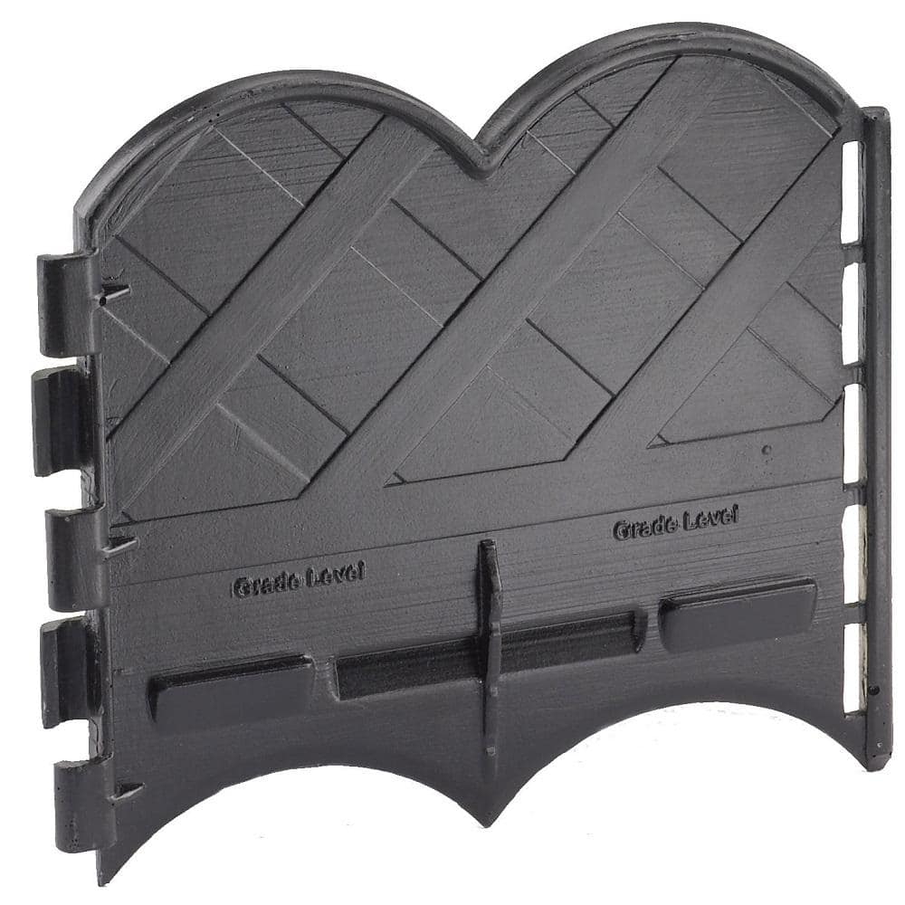 .375 x 5.75 in. x 6.5 in. Black Interlocking Plastic Landscape Edging (20 pcs per box) - Hercitys