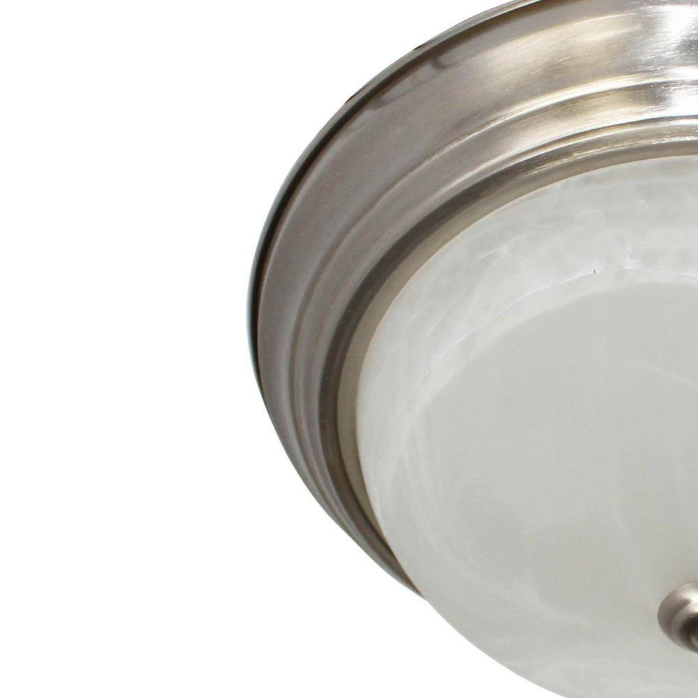 11 in. 1-Light Brushed Nickel LED Flush Mount - Hercitys