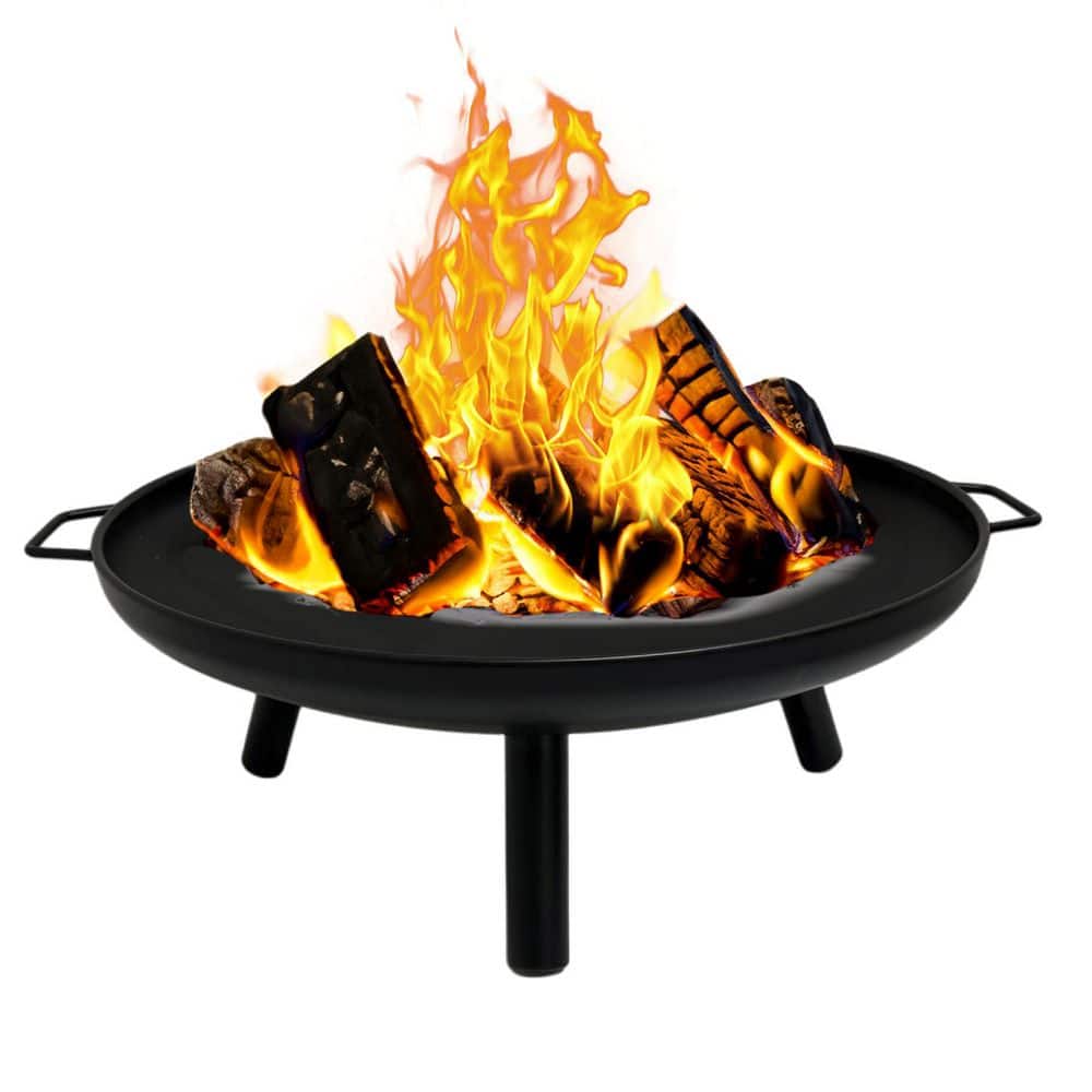 23 in. Outdoor Round Wood Fire Pit - Hercitys