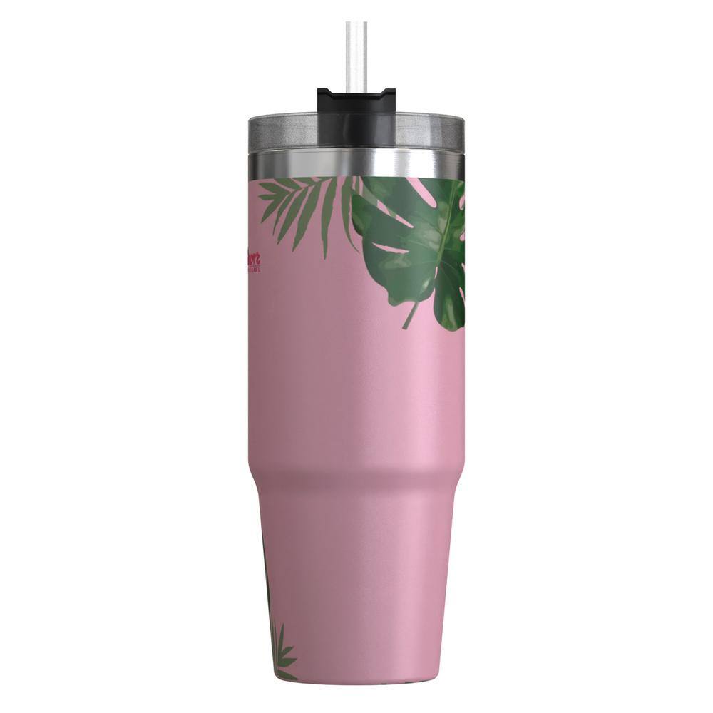 30 oz. Double-Walled Insulated Tropical Pink Stainless Steel Tumbler - Hercitys