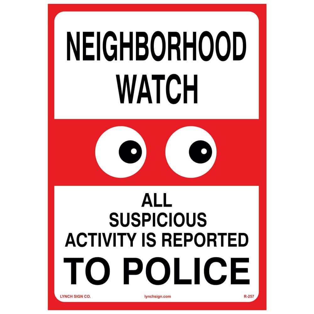 10 in. x 14 in. Neighborhood Watch Sign Printed on More Durable Longer-Lasting Thicker Styrene Plastic. - Hercitys