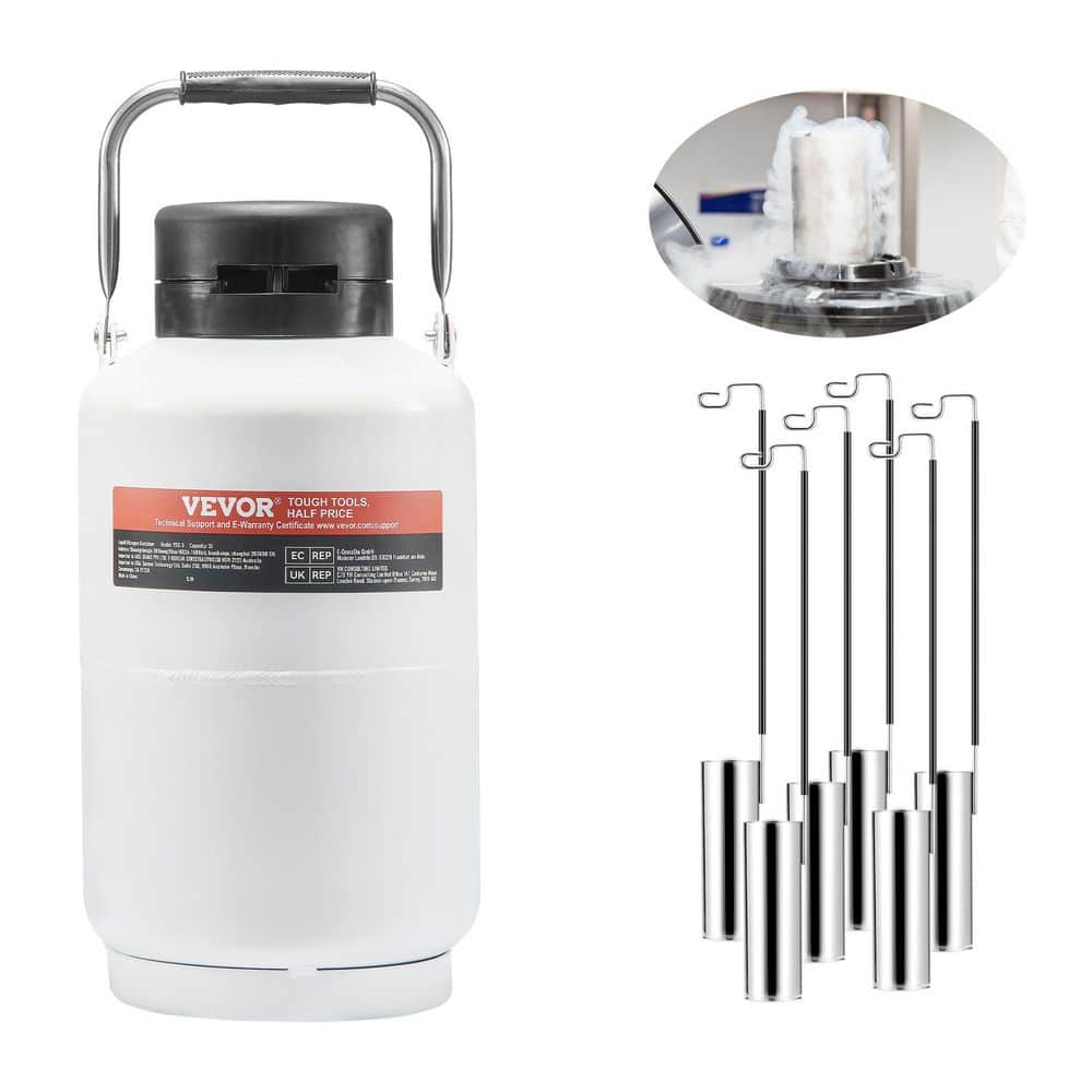 3L Liquid Nitrogen Container Aluminum Alloy Liquid Nitrogen Tank Static Cryogenic Container Liquid Nitrogen Container - Hercitys