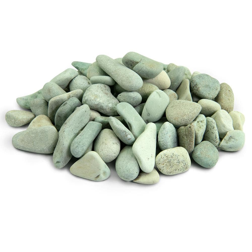 0.125 cu. ft. 1/2 in. to 1 in. 10 lbs. Green Polynesian Landscape Rock for Gardens, Potted Plants and Terrariums - Hercitys