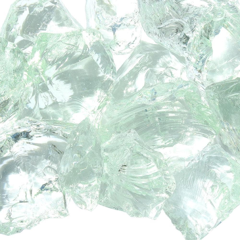 0.36 cu. ft. 2 in. to 4 in. Ice Clear Landscape Recycled Glass- 20 lbs. Bag - Hercitys