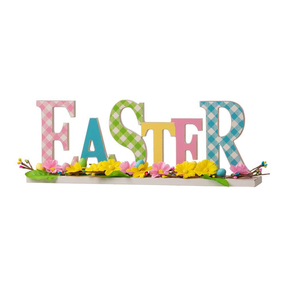 16 in. L x 5.79 in. H Wooden Easter Table Decor - Hercitys