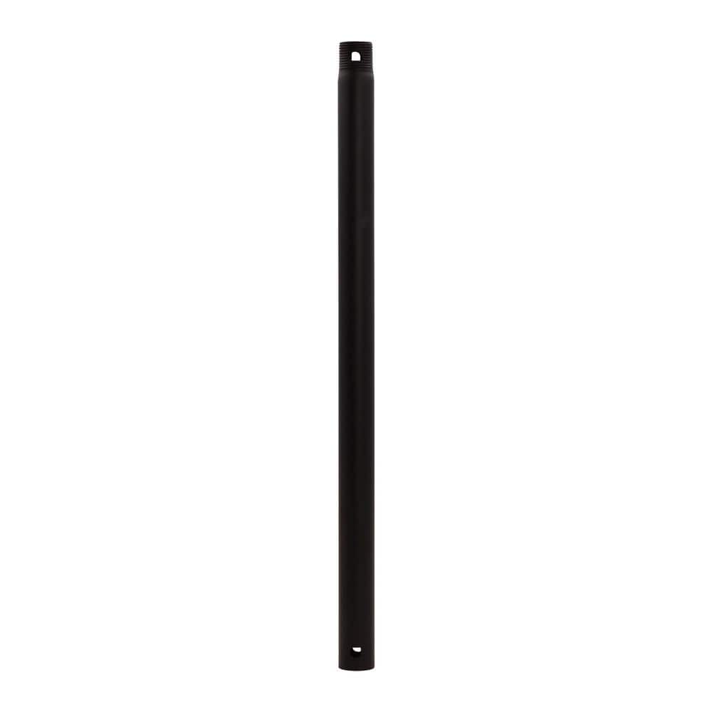 12 in. Matte Black Ceiling Fan Extension Downrod for 10 ft. Ceilings - Hercitys
