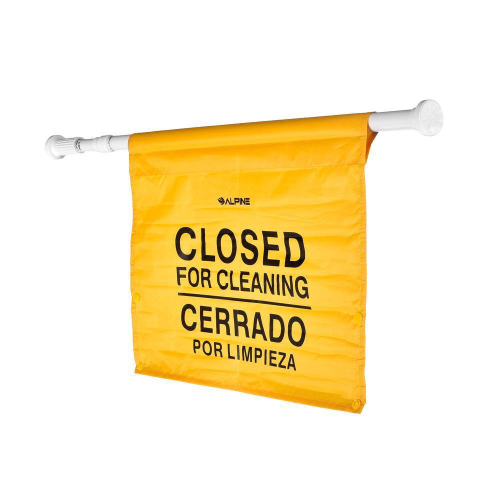 18 in. Safety Wet Floor Hanging Sign with Multi-Lingual Closed for Cleaning Imprint (4-Pack) - Hercitys
