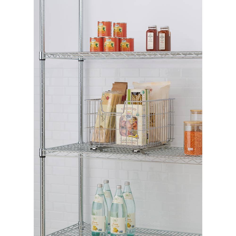 13 in. W x 17.75 in. D x 11 in. H Steel Wire in Cabinet Pull-Out Wire Basket - Hercitys