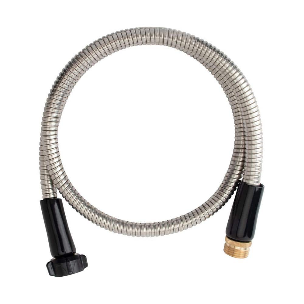 18 mm Dia x 4 ft. 304 Stainless Steel Heavy-Duty Short Water Hose for Outdoor with Female to Male Brass Connector - Hercitys