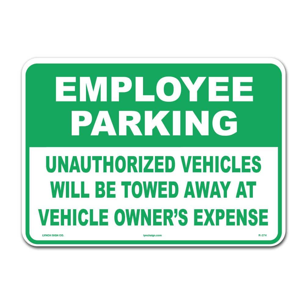14 in. x 10 in. Employee Parking Sign Printed on More Durable Thicker Longer Lasting Styrene Plastic - Hercitys
