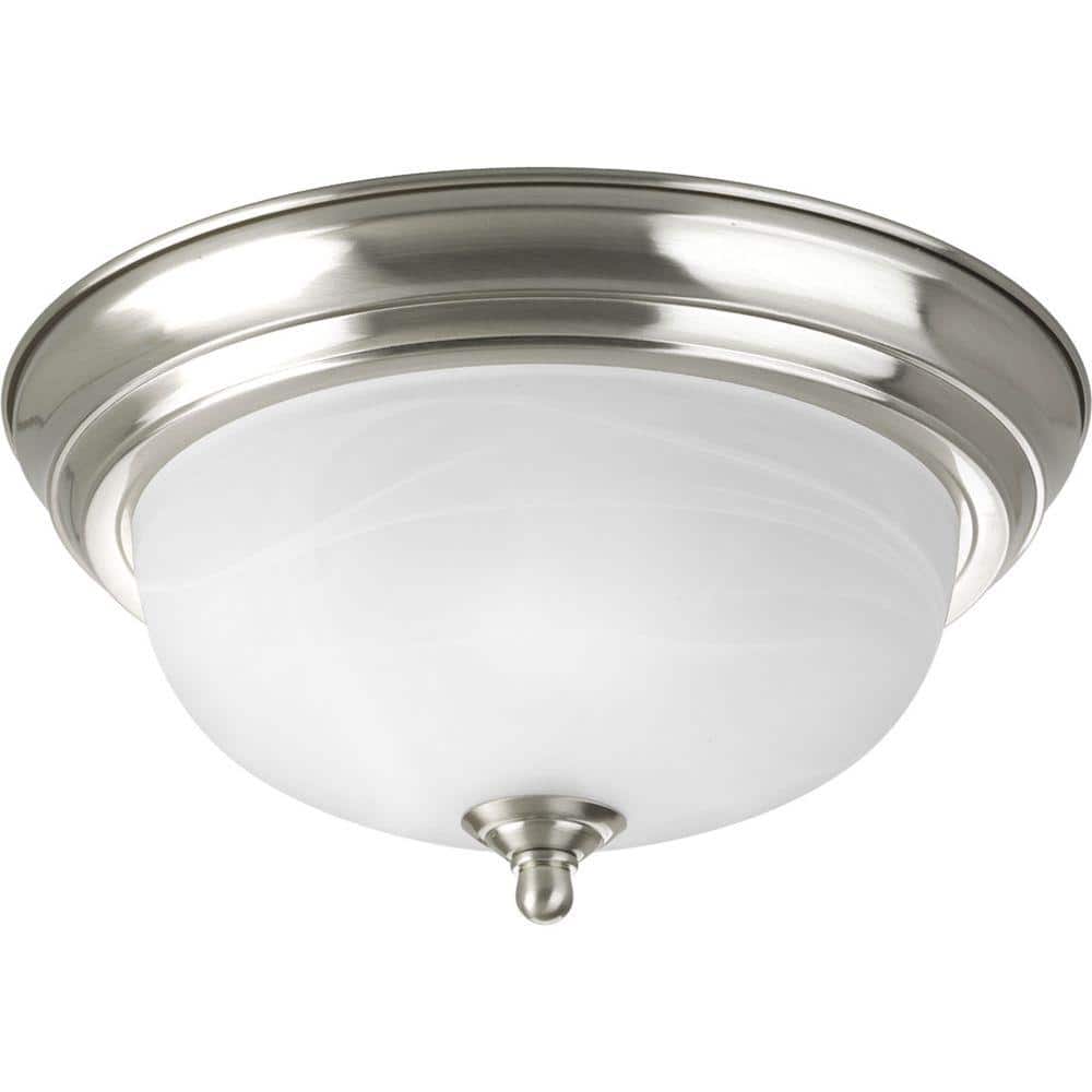 1-Light Brushed Nickel Flush Mount - Hercitys