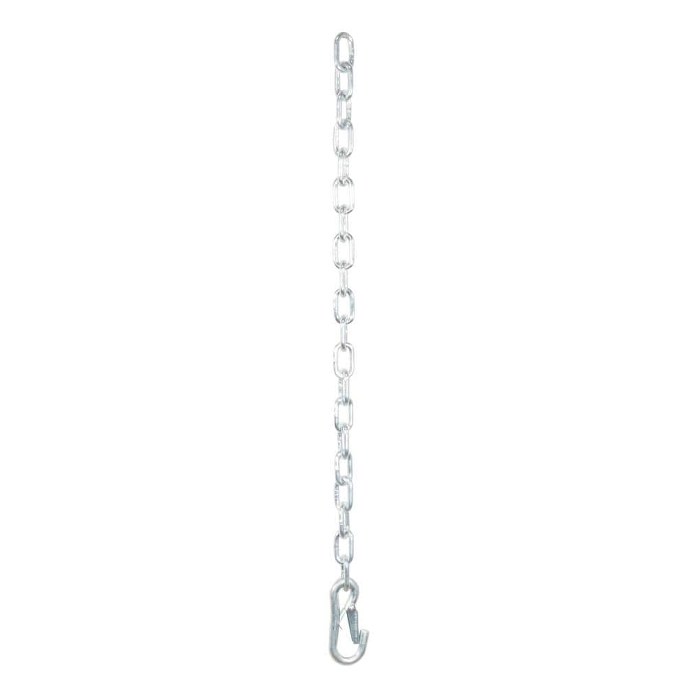 27″ Safety Chain with 1 Snap Hook (5,000 lbs., Clear Zinc) - Hercitys