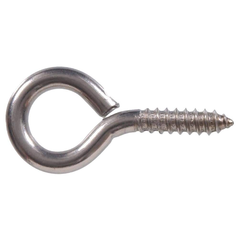 5 in. Stainless Steel Lag Thread Screw Eye (5-Pack) - Hercitys