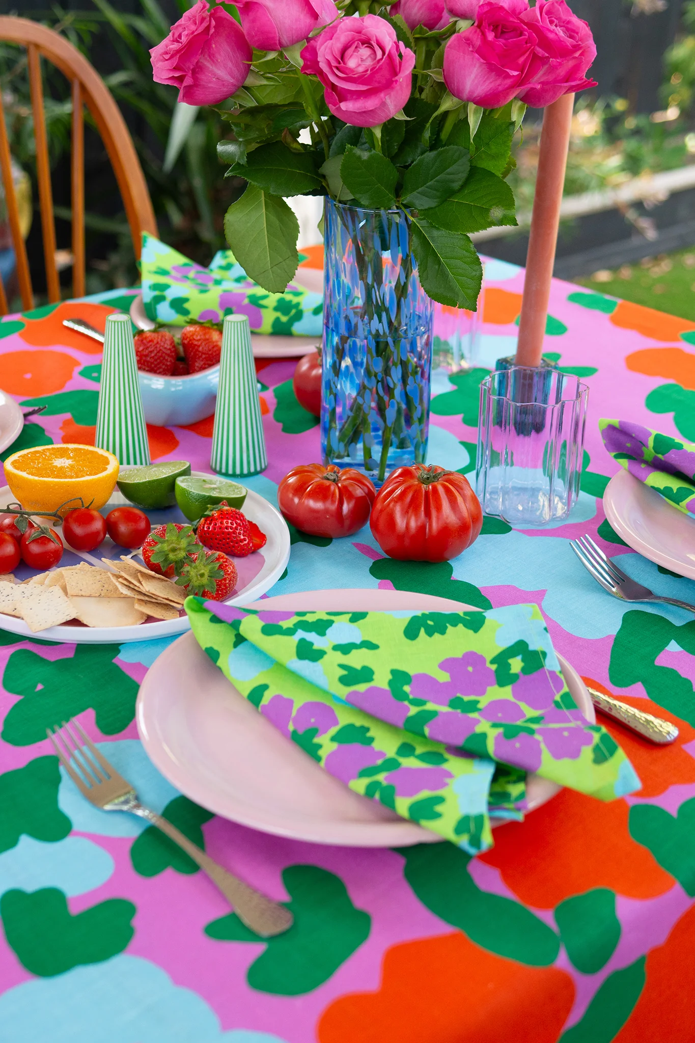 LINEN NAPKIN SET - ROSEBUD - Hercitys