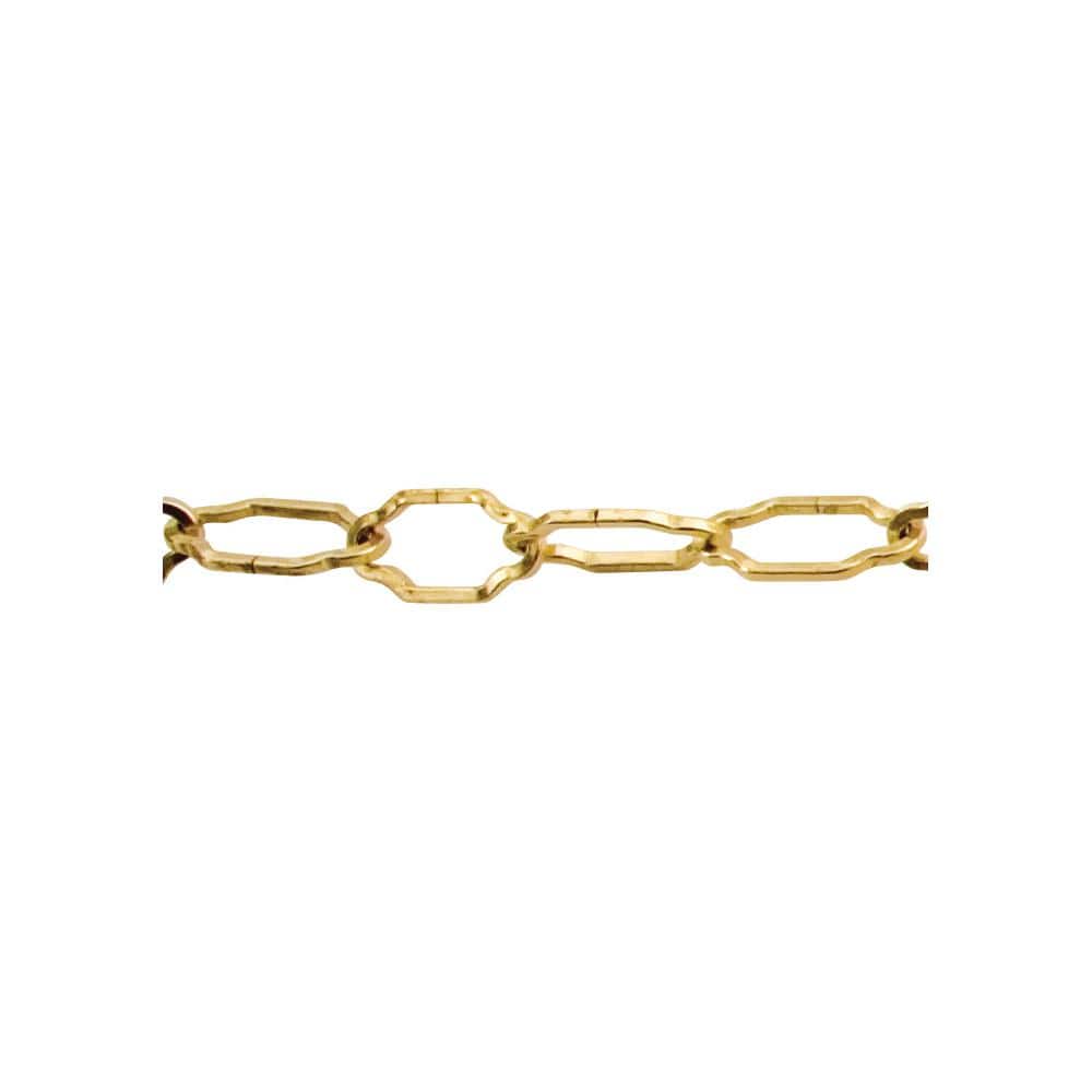 100 ft. Florentine Brass Decorative Chain Reeled - Hercitys