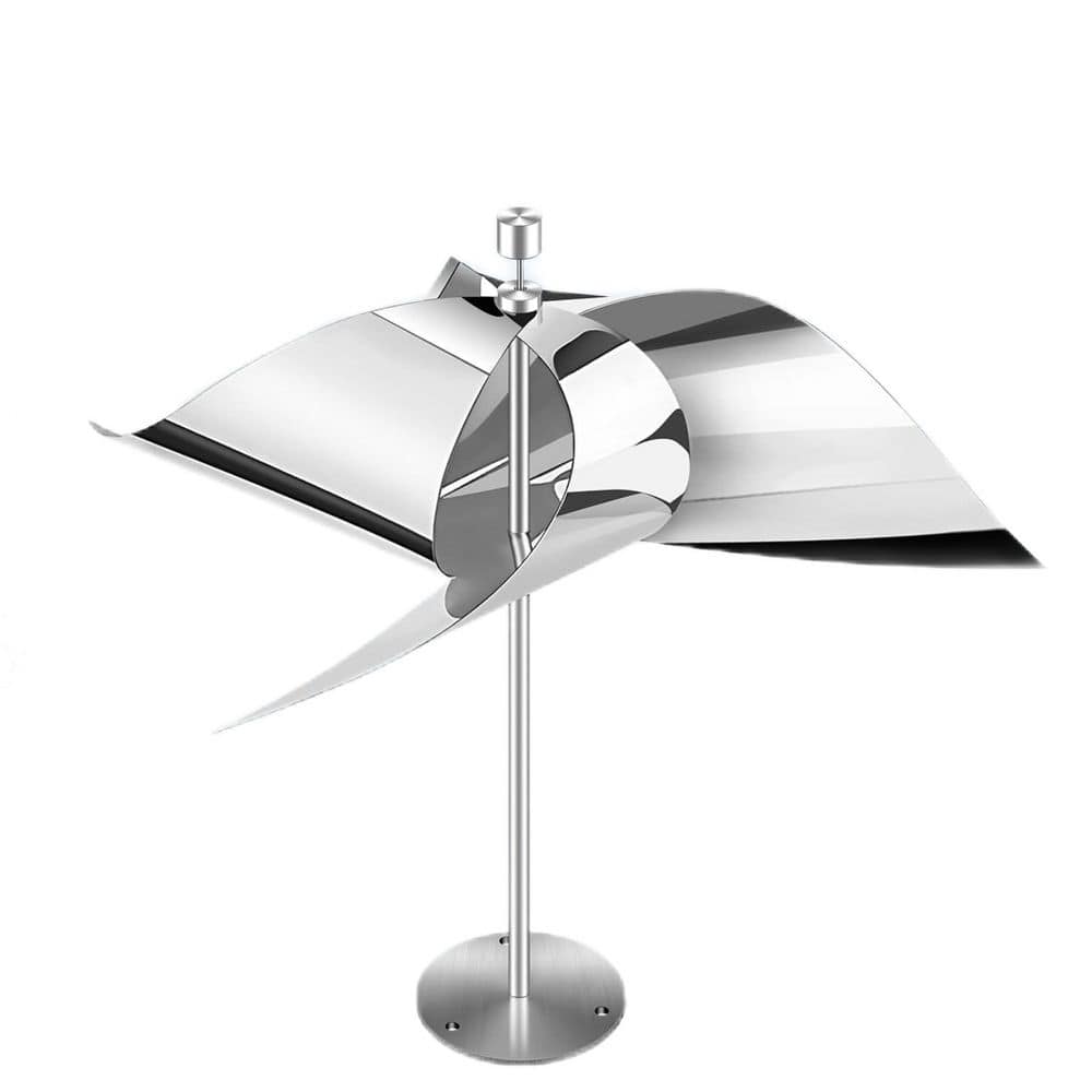 2-Pack Reflective Wind Powered Scare Devices, Upgraded Spinning Reflective Kites for Yard - Hercitys