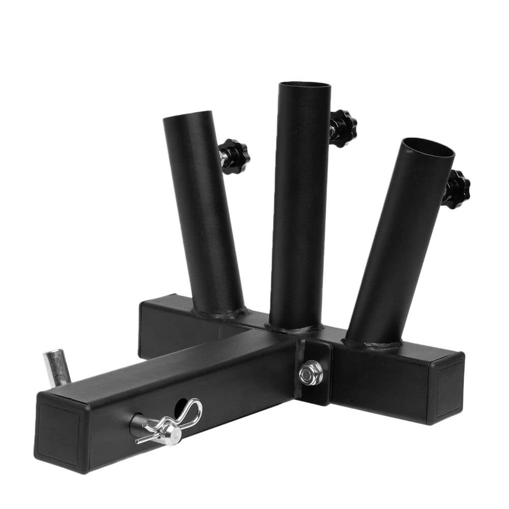 2 in. Universal Hitch Mount Triple-Flag Pole Holder - Hercitys