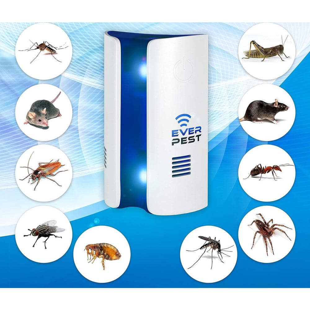 20-Watt Indoor Ultrasonic Pest Repellent Plug-in Insect Control Defender in White (2-Pack) - Hercitys