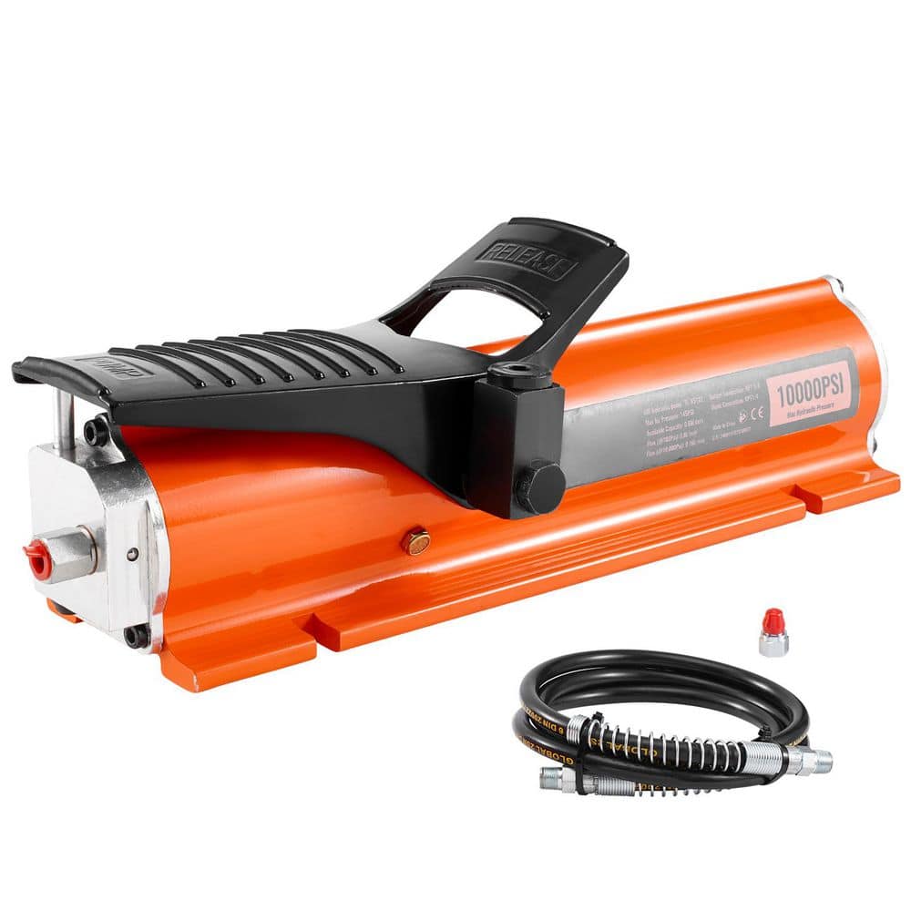 10,000PSI Air Hydraulic Pump, Metal Shell Air Actuated Treadle Foot Pump, 0.18 Gal. Reservoir, for Industrial Machinery - Hercitys