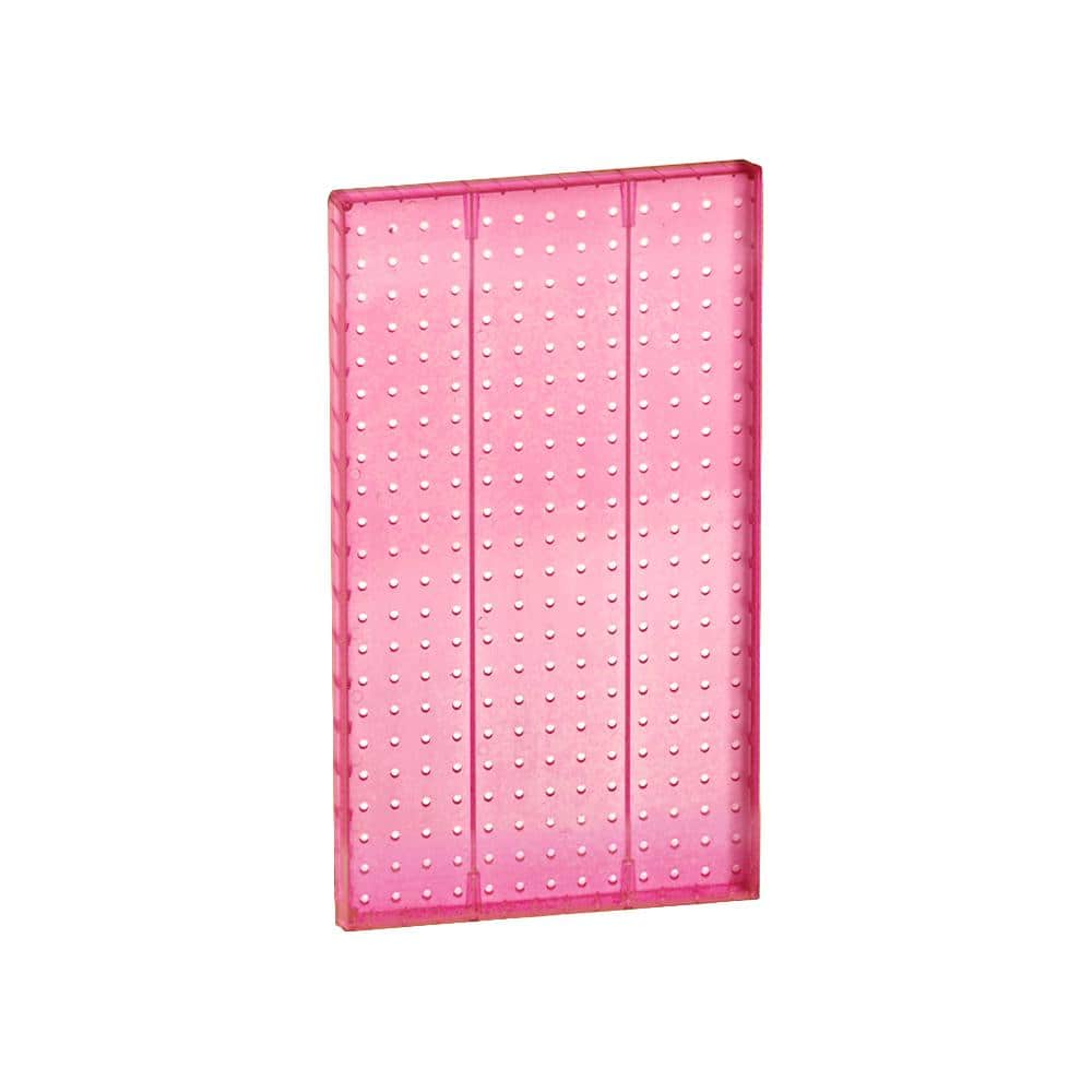 22 in H x 13.5 in W Pegboard Pink Styrene One Sided Panel (2-Pieces per Box) - Hercitys