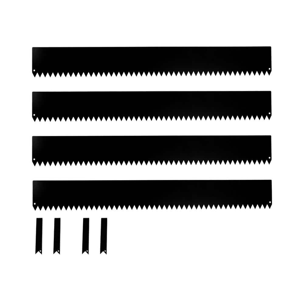 48 in. x 8 in. Black Metal Landscape Edging Kit Garden Edging Steel Edging Border (4-Piece Kit) - Hercitys