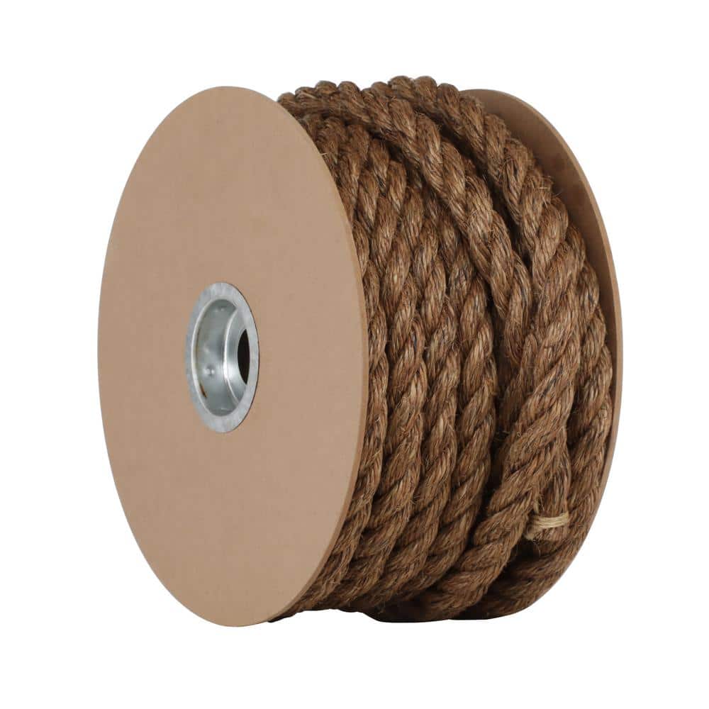 1 in. x 75 ft. Natural Twist  Manila Rope - Hercitys