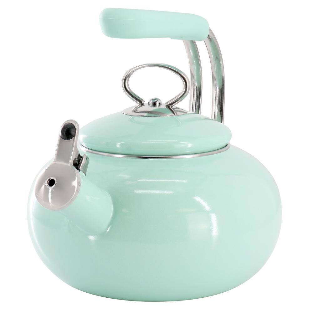 1.5 Quart 6 Cup Enamel on Steel Tea Kettle in Martha Blue - Hercitys