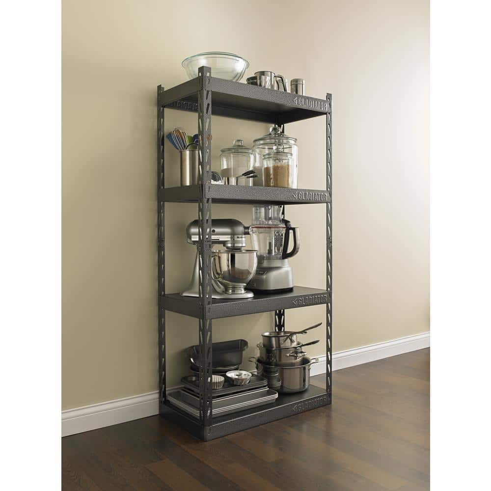 4-Tier Steel Garage Storage Shelving Unit with EZ Connect (30 in. W x 60 in. H x 15 in. D) - Hercitys