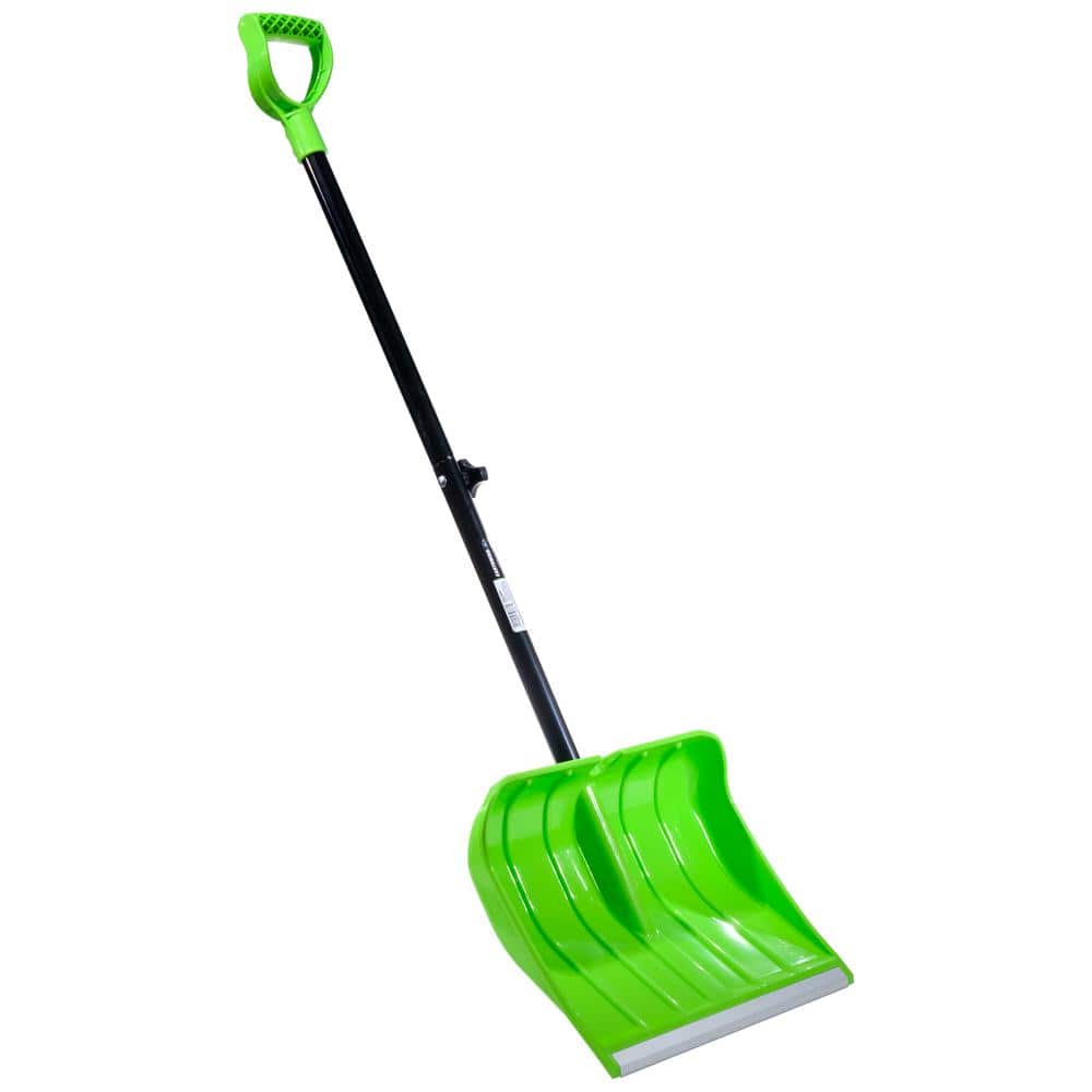 18 in. Steel Handle Poly Plastic Blade Lightweight Snow Shovel, Poly Plastic - Hercitys