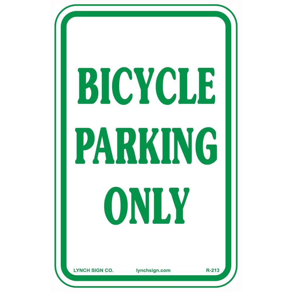 10 in. x 14 in. Bicycle Parking Sign Printed on More Durable, Thicker, Longer Lasting Styrene Plastic - Hercitys