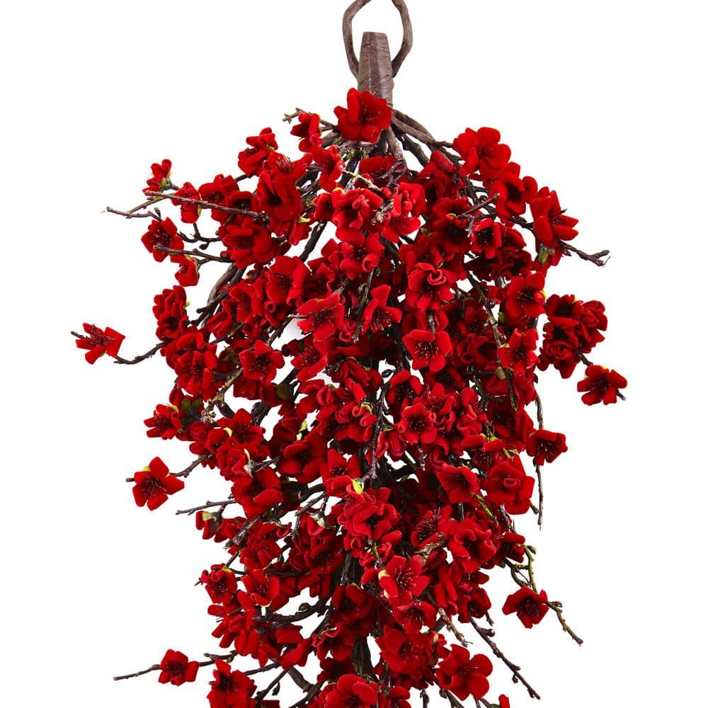 28in. Plum Blossom Teardrop Artificial Christmas Swag - Hercitys