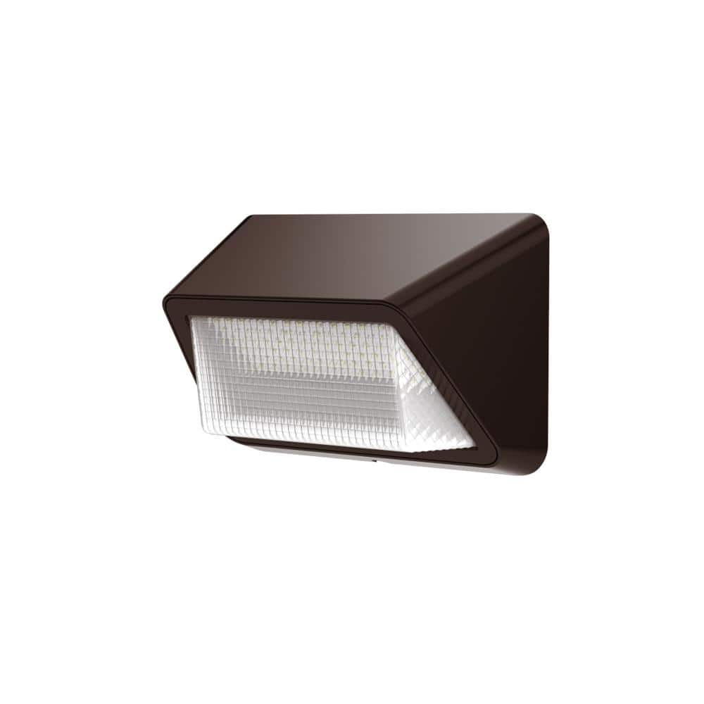 150W Equivalent Integreted LED Bronze Outdoor Commercial Refractor Light Wall Pack Light, 3500 Lumens - Hercitys