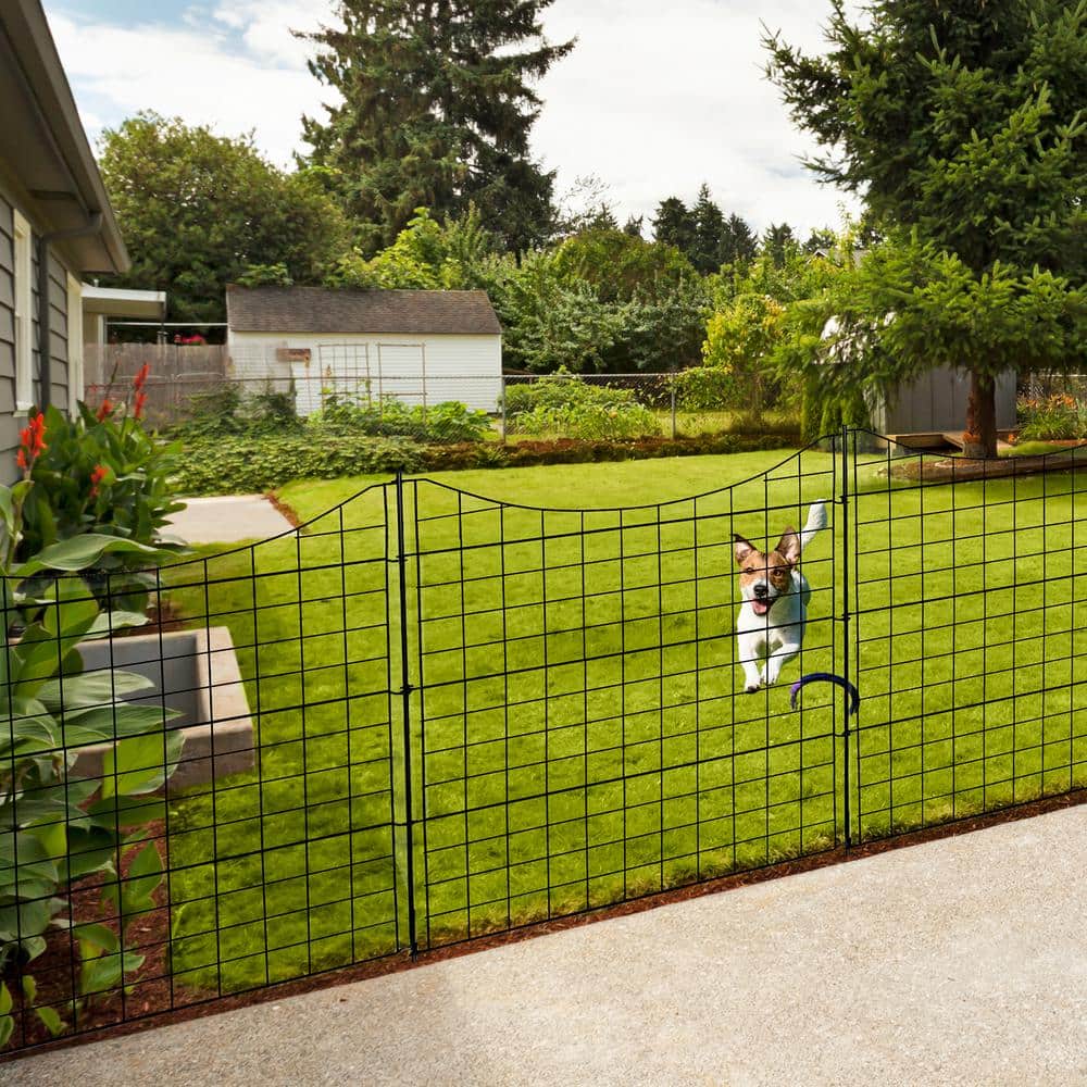 38.5 in. Metal Decorative Garden Fence (5-Panels) - Hercitys
