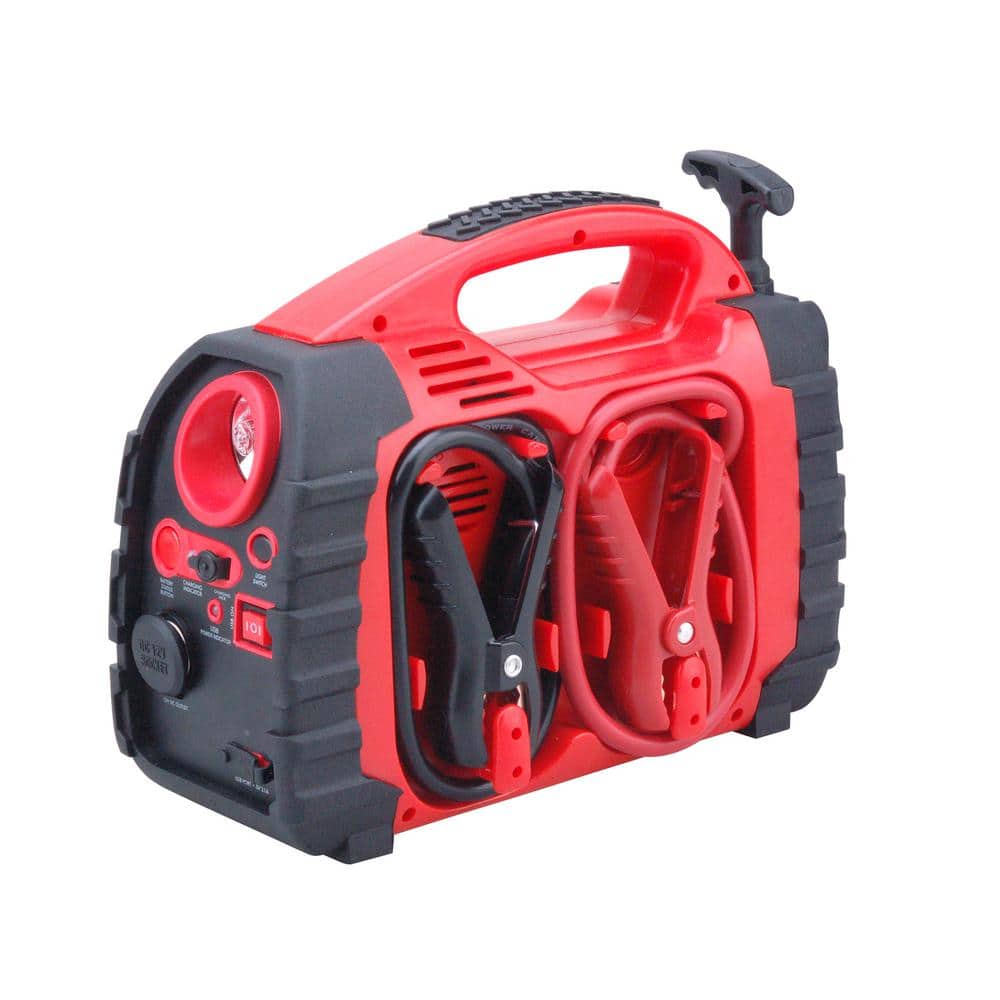 12-Volt/USB Power 7-in-1 Portable Power Station, Jump Starter, Air Compressor, Manual Generator, Battery Charger - Hercitys