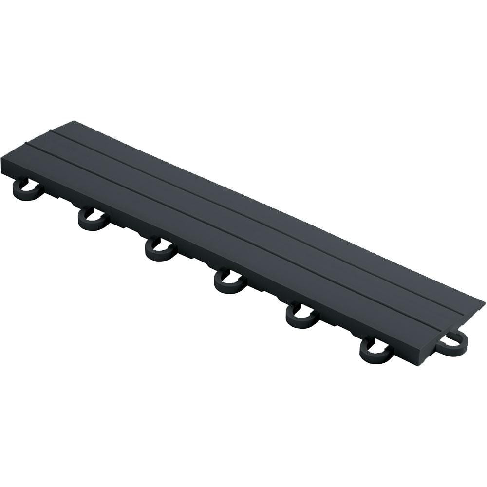 2.75 in. x 12 in. Slate Grey Looped Polypropylene Ramp Edging for Diamondtrax Home Modular Flooring (10-Pack) - Hercitys