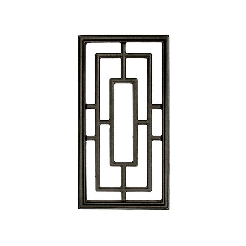 17-1/4 in. x 8-5/8 in. Rectangular Wrought Iron Insert for Wooden Gate - Hercitys