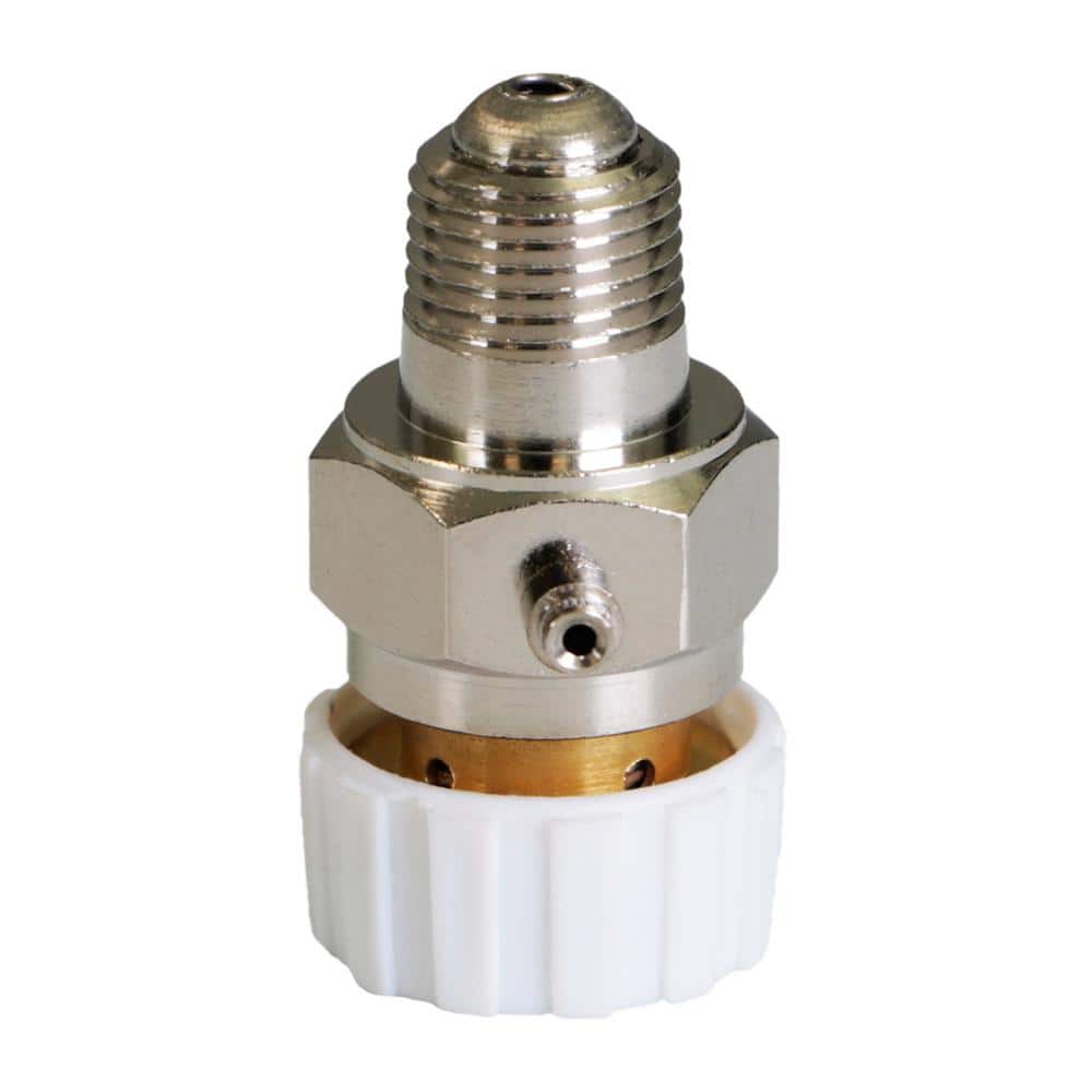 1/8 in. MIP Automatic Air Vent Valve with Plastic Knob Heat Regulator Valve in Chrome Plated Steel - Hercitys