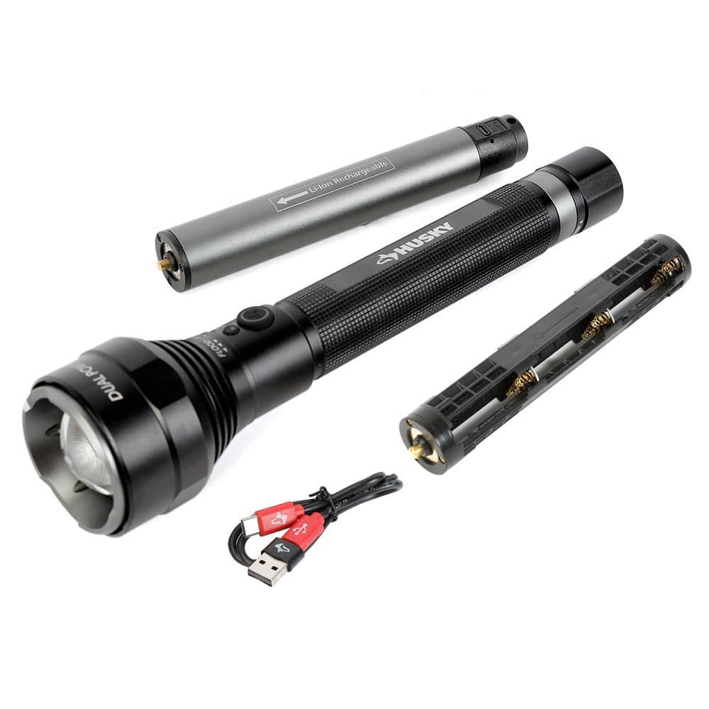 10000 Lumens Dual Power Focusing Aluminum Rechargeable Flashlight - Hercitys