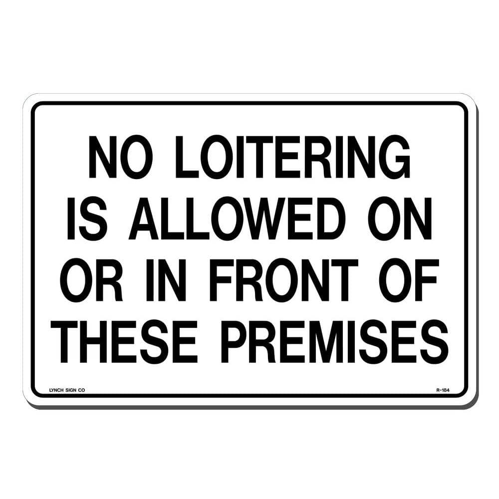 14 in. x 10 in. No Loitering is Allowed Sign Printed on More Durable, Thicker, Longer Lasting Styrene Plastic - Hercitys