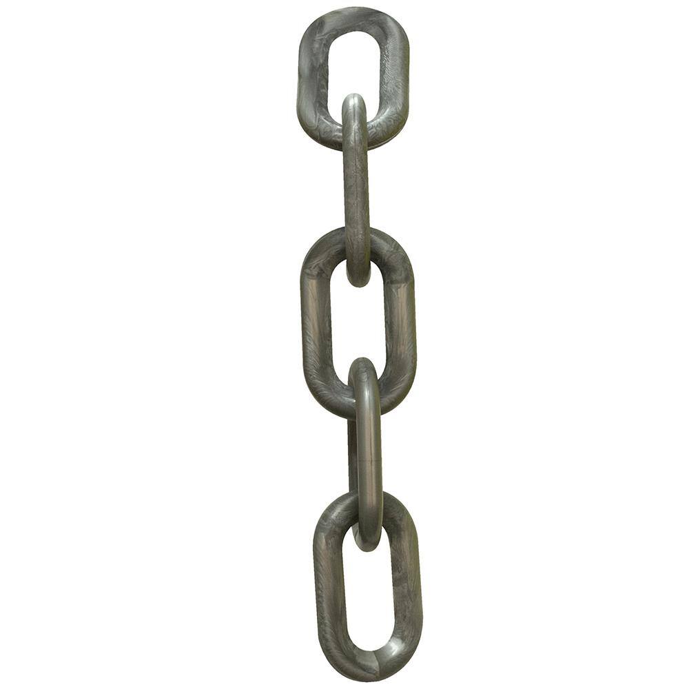 2 in. x 100 ft. Heavy-Duty Plastic Chain in Silver - Hercitys