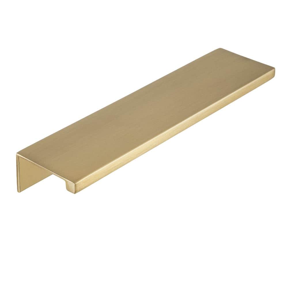 10-Pack Ethan 4 in. (102 mm) Center-to-Center Satin Brass Edge Drawer Pull - Hercitys