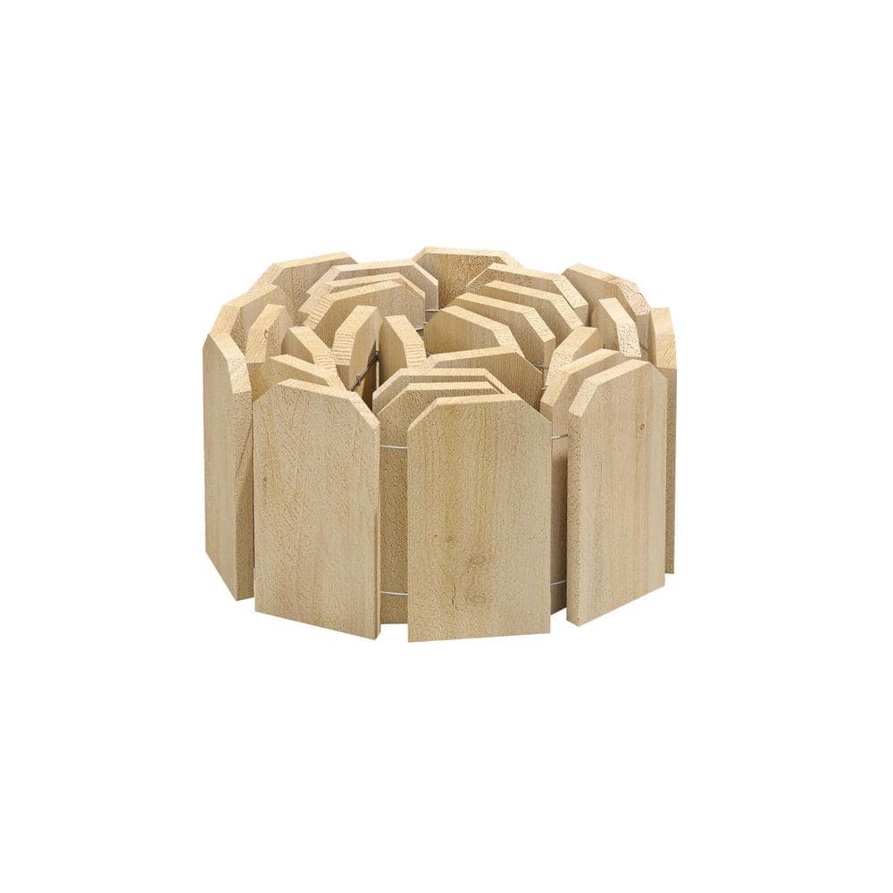 120 in. L x 0.75 in. W Cedar Wood Lawn Edging (2-Pack, 240 in. L Total) - Hercitys