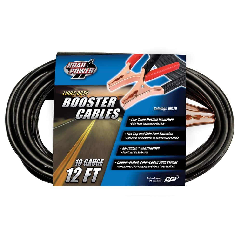 12 ft. Tangle Proof Battery Booster Cable - Hercitys