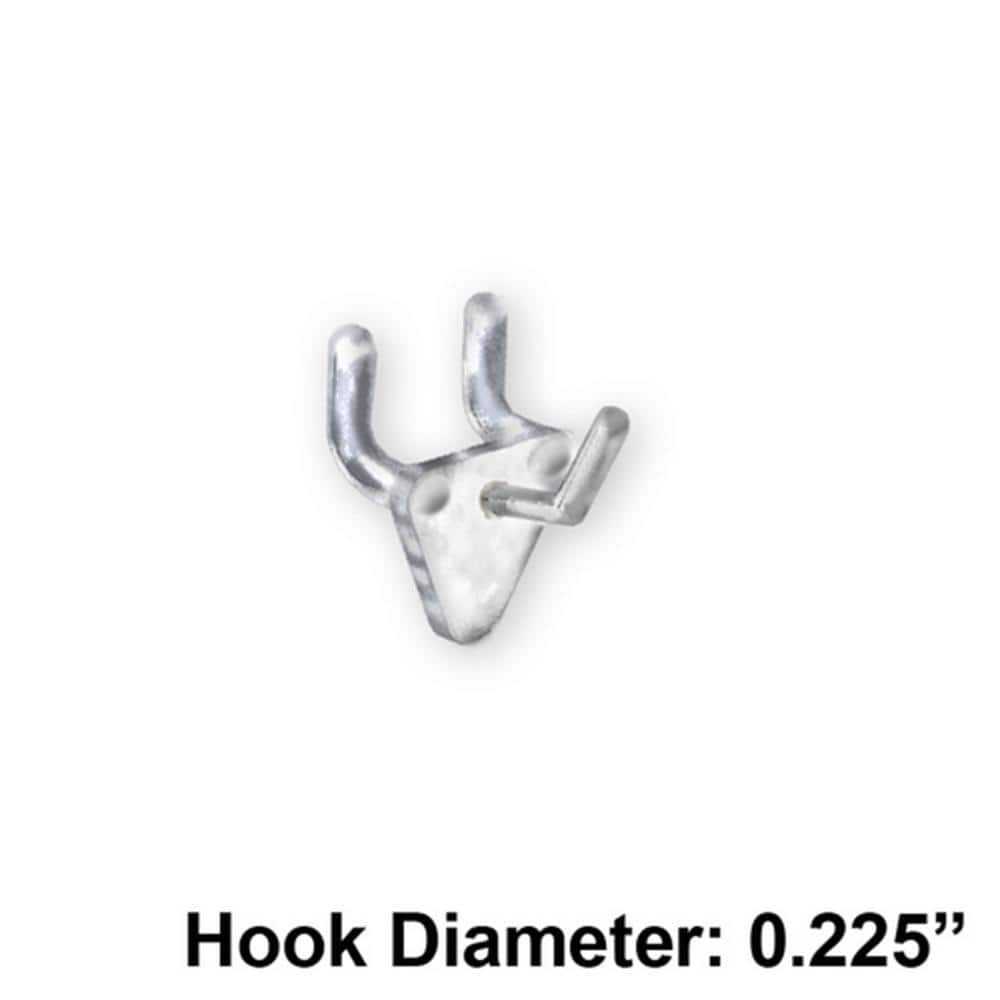 1 in. Clear Glass Filled Nylon Hook (50-Pack) - Hercitys