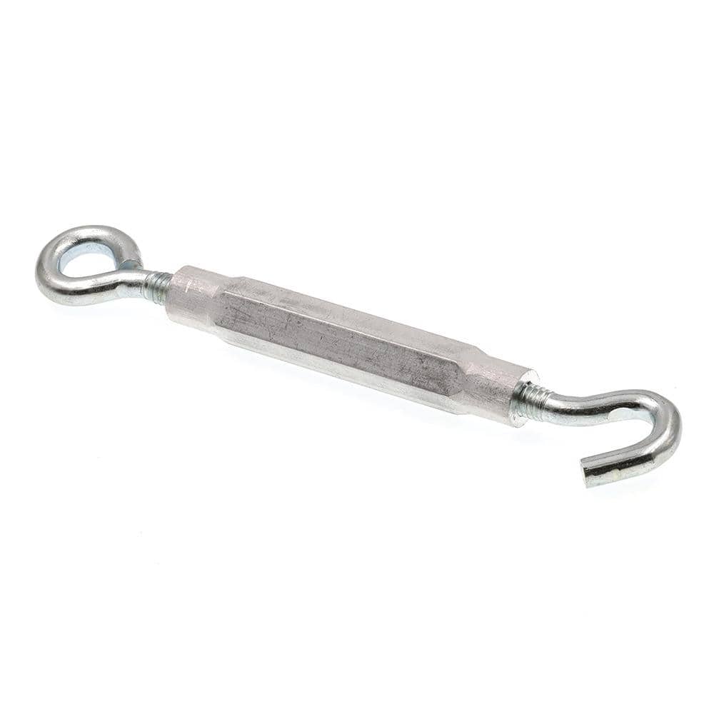 5/16 in. x 9-1/4 in. Zinc Plated Steel and Aluminum Eye-To-Hook Turnbuckles (5-Pack) - Hercitys