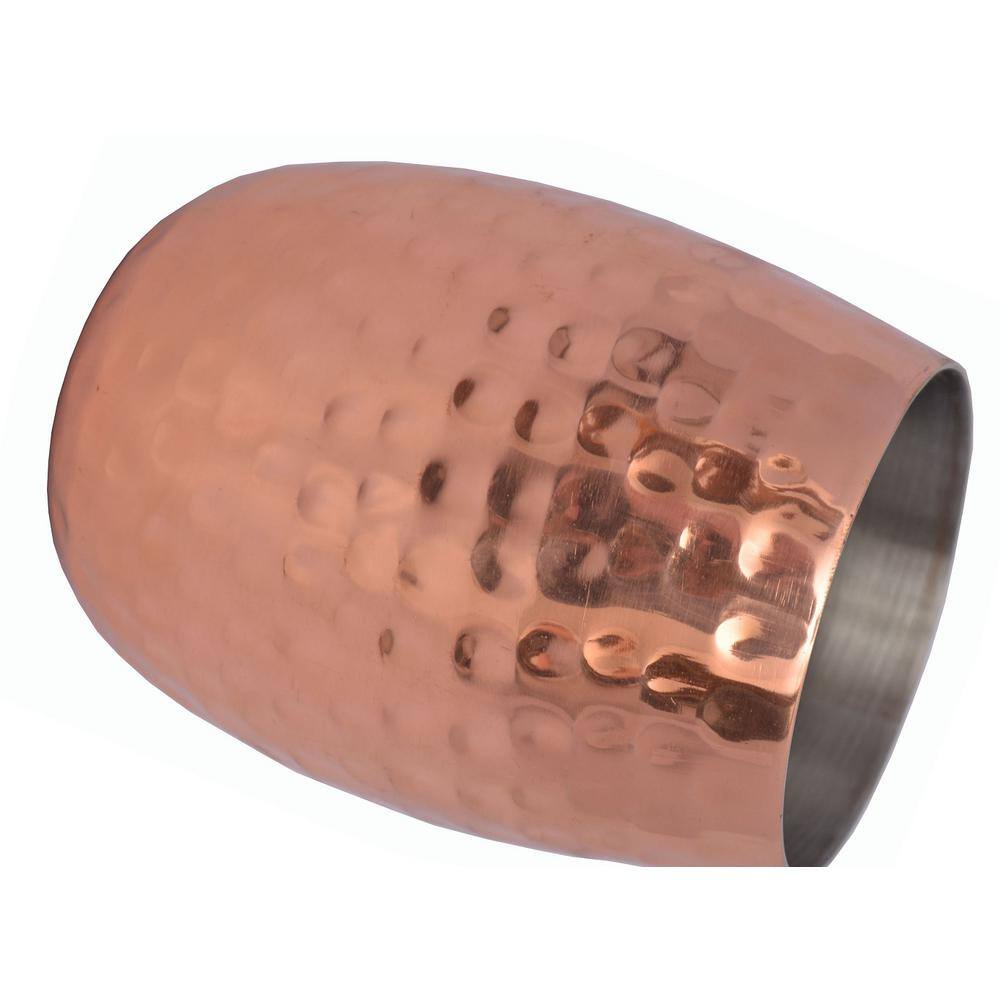 16 oz. Double Wall Hammered Copper Tumbler (4-Pack) - Hercitys