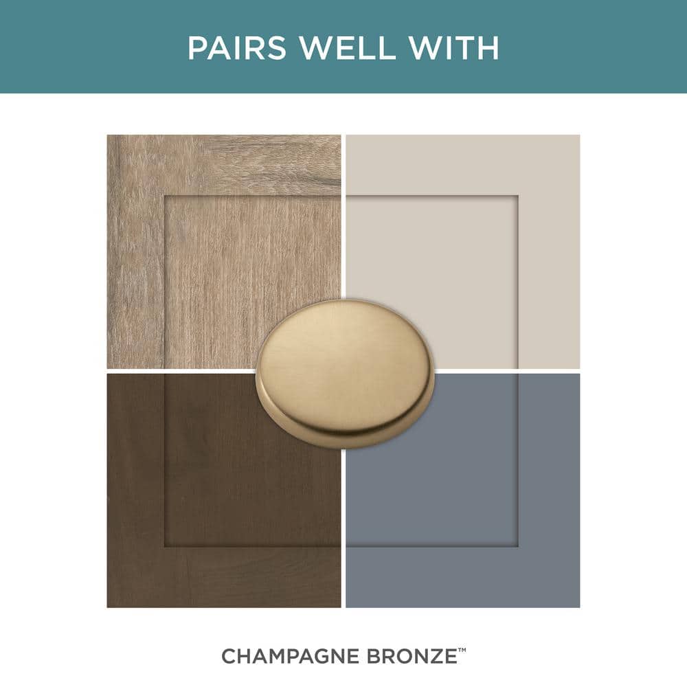 (10-Pack) Structured Column 3-11/16 in. (93 mm) Traditional Champagne Bronze Bar Cabinet Knobs - Hercitys