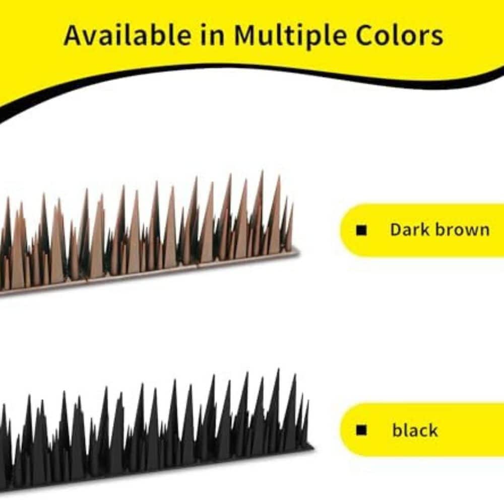 4-Stage Tall Bird Spikes Deterrent Plastic Anti Bird Spikes for Outdoor Use (10-Pack) - Hercitys
