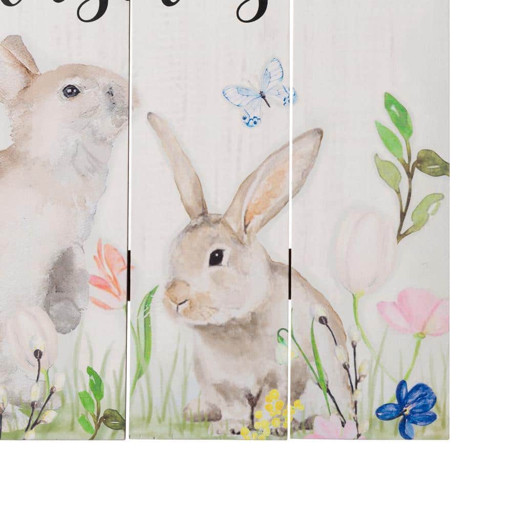 18 in. H Wooden Easter Bunny Wall Decor - Hercitys