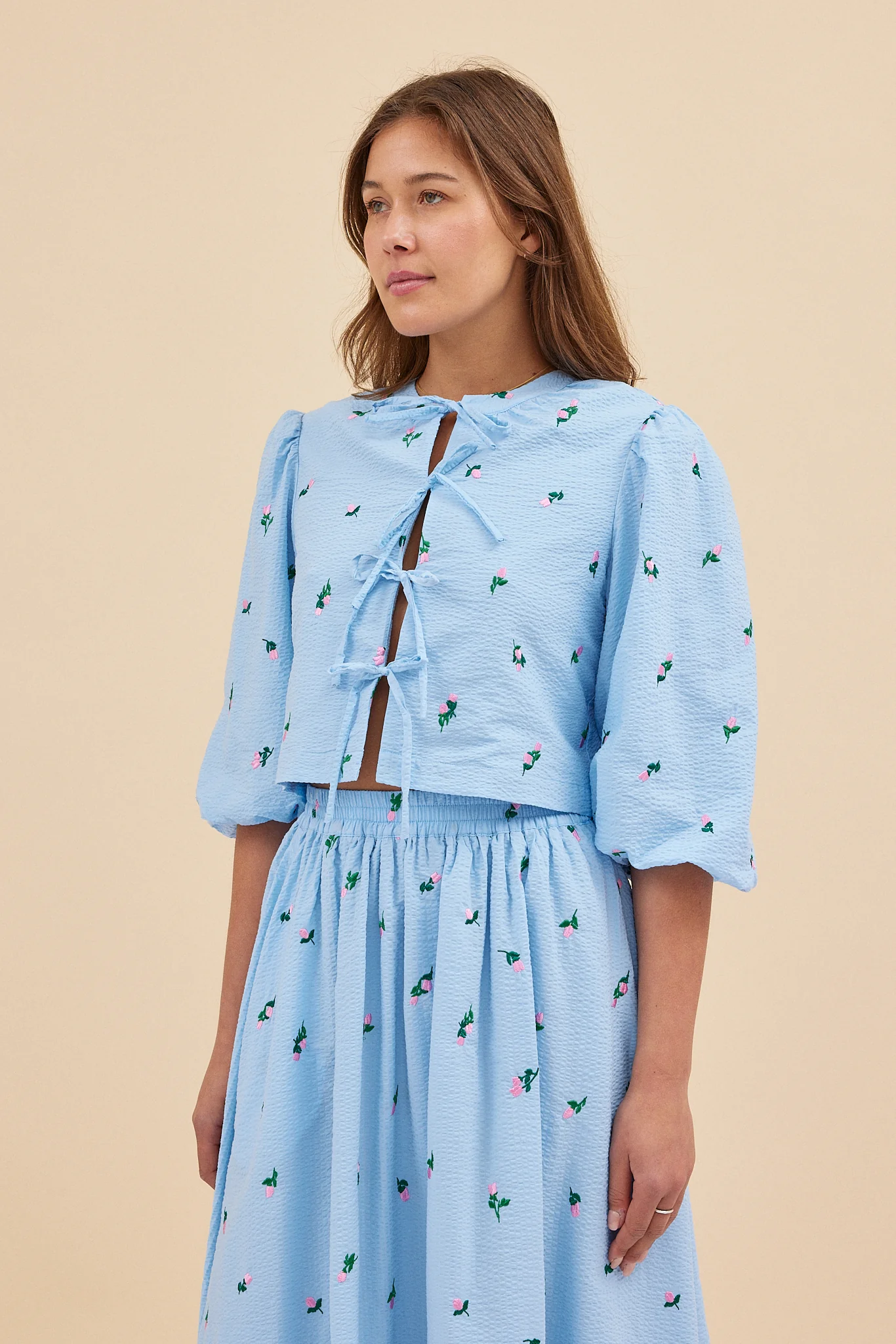 SUKI BLOUSE - BLUE ROSES - Hercitys